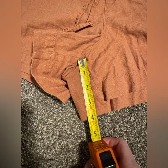 Gap Factory Casual Rustic Orange Linen Women's Shorts - Picture 7 of 10
